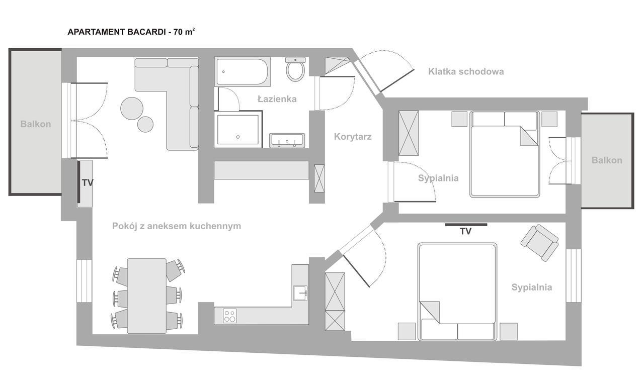 Sanhaus Apartments - Parkowa 44 Sopot Rum bild